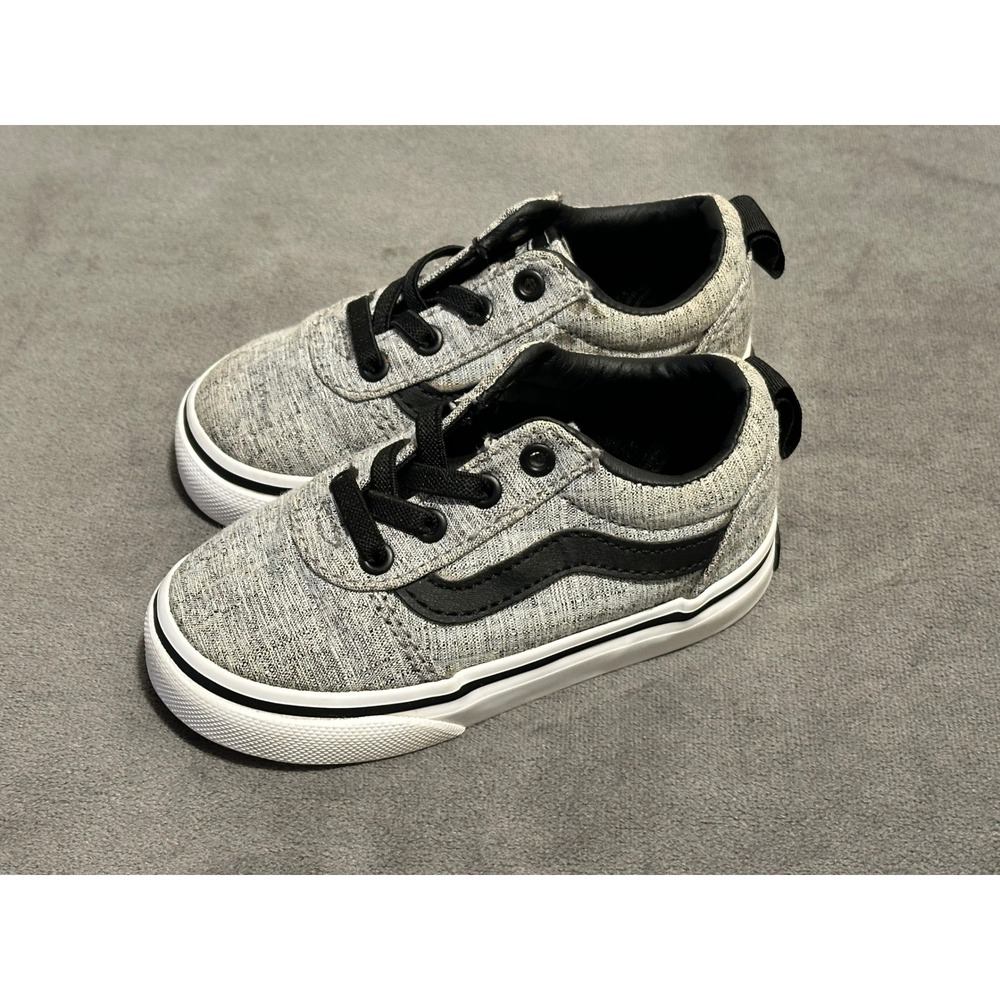 Vans Ward Low Top Toddler Sneakers Grey Heather Black Size 6.0 Toddler
